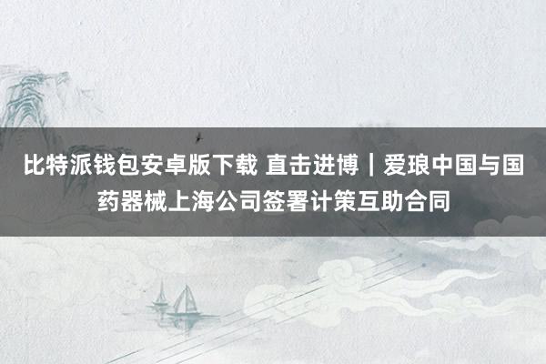 比特派钱包安卓版下载 直击进博｜爱琅中国与国药器械上海公司签署计策互助合同