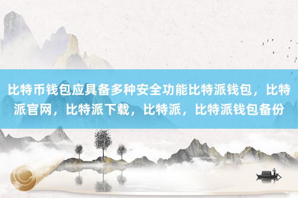 比特币钱包应具备多种安全功能比特派钱包，比特派官网，比特派下载，比特派，比特派钱包备份