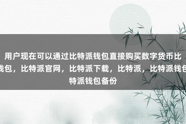 用户现在可以通过比特派钱包直接购买数字货币比特派钱包，比特派官网，比特派下载，比特派，比特派钱包备份