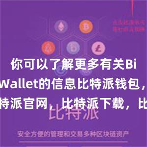 你可以了解更多有关Bitpie Wallet的信息比特派钱包，比特派官网，比特派下载，比特派，比特派钱包备份