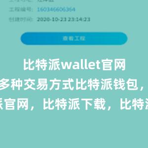 比特派wallet官网版还提供了多种交易方式比特派钱包，比特派官网，比特派下载，比特派，比特派钱包备份